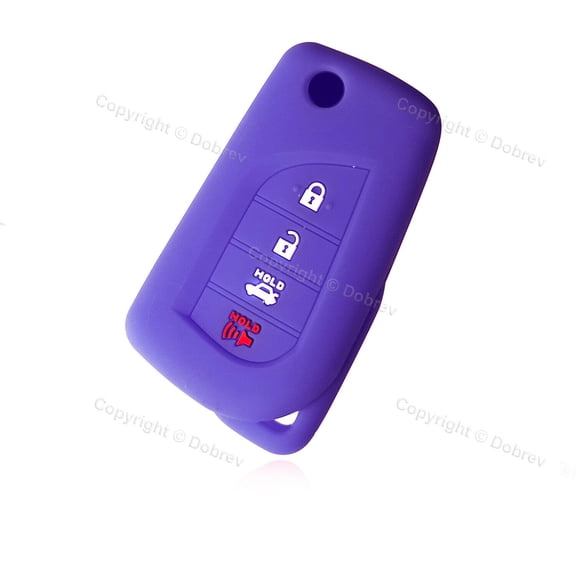 Silicone Entry Cover Case Fob Protector for Toyota 2018-2020 Camry Flip Fold Key (purple)