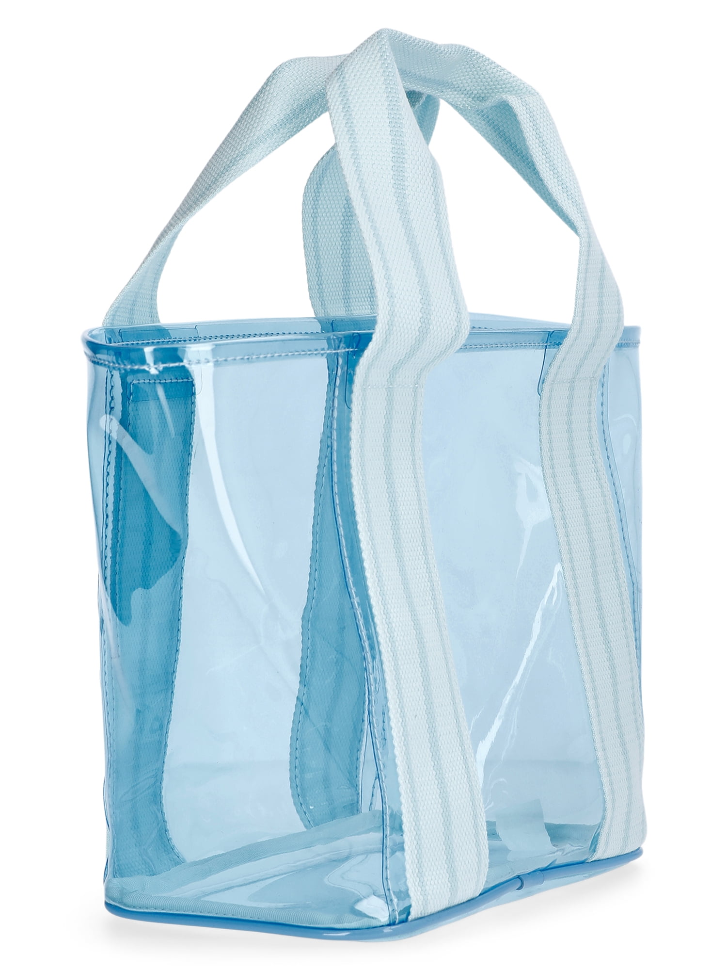 No Boundaries Women's Clear Mini Tote, Blue