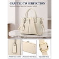 thumbnail image 6 of PULLIMORE Women Satchel Handbags Large PU Leather Shoulder Bags Top Handle Totes Briefcase Work Bag (White), 6 of 8