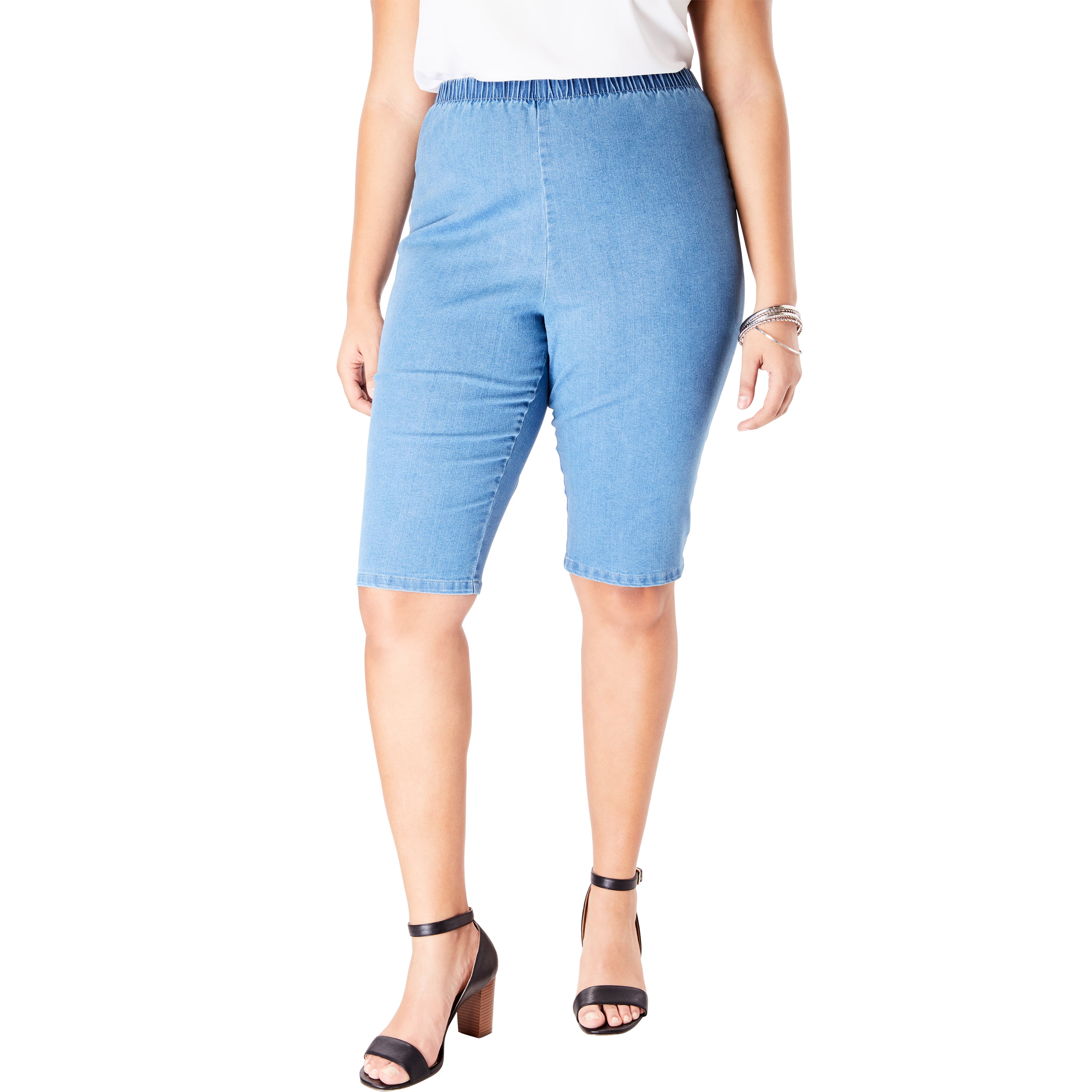 pull on jean shorts womens