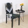 thumbnail image 2 of Stretchy Dining Chair Covers Set of 2, Elastic Kitchen Chair Slipcovers Removable Protective Cover Nonslip for Hotel Dining Room Ceremony Banquet Wedding Party (2 Pack, Geometry27), 2 of 7