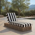 thumbnail image 2 of Safavieh Gillian Steel Outdoor Lounge Chairs, Heather Tan/Navy Striped, 2 of 15