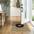 thumbnail image 2 of ODIKA 2'x3' Washable Doormat Retro Vinyl Music Disc Motif Distressed Soundwave Cd Shaped Record Flowing for Entryway, Kitchen, Laundry Room, Non-Slip, Low Pile, 2 of 7
