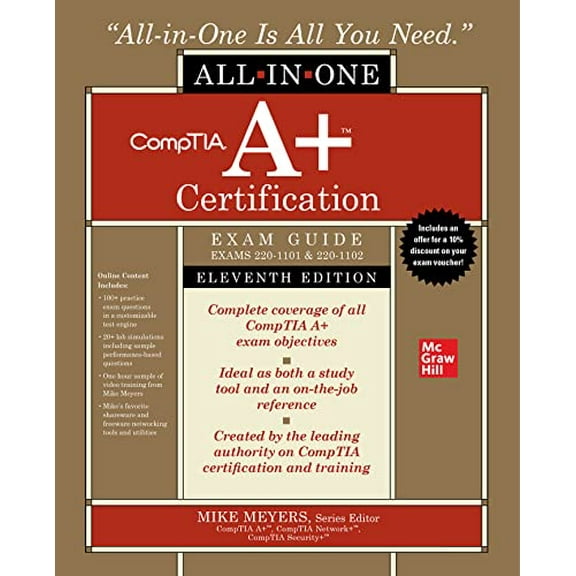 Pre-Owned Comptia A  Certification All-In-One Exam Guide, Eleventh Edition (Exams 220-1101 & 220-1102) (Hardcover) 1264609906 9781264609901