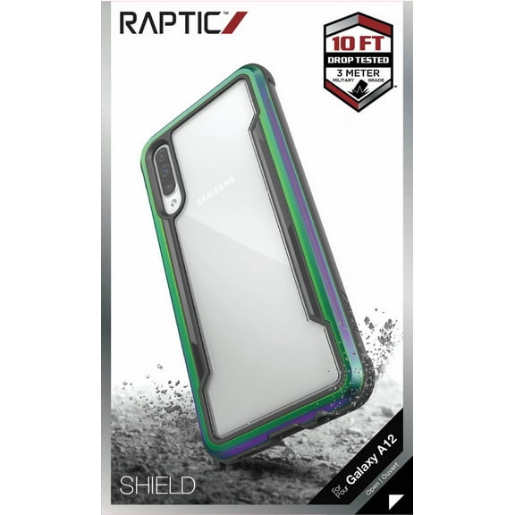 Raptic Shield Case Compatible with Samsung A12 Case, Shock Absorbing Protection, Durable Aluminum Frame, 10ft Drop Tested, Fits Samsung A12, Black