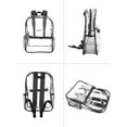 thumbnail image 5 of Clear Backpack, EEEkit Waterproof Transparent Backpack with Reinforced Strap, See Through Bookbag for Stadium,Travel, School, 5 of 6
