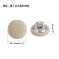 thumbnail image 2 of Unique Bargains 10pcs 16L Fabric Cloth Covered Button 10mm Round Metal Shank Sewing Buttons for Suits Dress Blouses, Beige, 2 of 5