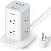 TESSAN Multi Electrical Outlet Splitter with Dual Outlets 3 USB Wall Charger (1 USB C Port), Multiple Plug Expander for Home Office Travel