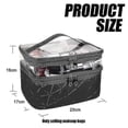 thumbnail image 4 of 2025 Toiletry Bag Double Layer Cosmetic Bag Transparent Large Travel Makeup Bag Organizer Wash Bag for Men & Women Premium Quality Wash Bag -Black, 4 of 5
