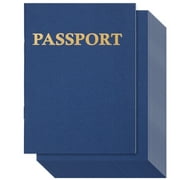 Juvale 24-Pack Blank Passport Notebooks, 4.1 x 5.6 Inches, Pretend Passport Books for Travel Play and Party Activities, Blue