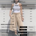 thumbnail image 3 of Resicozy Womens Wide Leg Sweat Bermuda Shorts Drawstring Elastic Waist Hem Casual Lounge Shorts with Pockets Army Green 2XL, 3 of 6