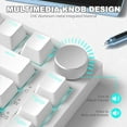 thumbnail image 3 of AJAZZ AK820 Mechanical Keyboard with CNC Knob Control, 75% ANSI Layout, 81Keys Gasket Mount Wired Gaming Keyboard, 5 Sound Absorbing Foam Hot-swap for PC, MAC, 3 of 9
