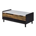 thumbnail image 2 of Lift-Top Coffee Table with Hidden Compartment and Drawer - White & Walnut, 2 of 5