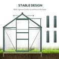thumbnail image 6 of Outsunny 6.2' x 10.3' x 6.6' Polycarbonate Greenhouse, Heavy Duty Outdoor Aluminum Walk-in Green House Kit with Vent & Door, Green, 6 of 10