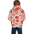 thumbnail image 3 of Bingfone Hand Drawn Tomatoes Pattern Youth Classic Hoodies Soft Hooded Pullover Sweatshirts for Girls and Boys, 3 of 6