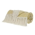 thumbnail image 3 of Parkland Collection Mio Yellow Transitional Stripe Cotton Throw Blanket, Decorative Couch Throw, 50 x 60 in, 3 of 4