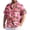 Pink Tropical Flamingo, variant on Big and Tall Hawaiian Shirts for Men Short Sleeve Plus Size 4XL 5XL 6XL, Relaxed Fit Vacation Beach Wear