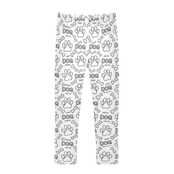 joogoo Girls' Leggings Cute Dog Paw Print Yoga Pants 6T