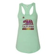 thumbnail image 2 of California Republic Bear Logo Retro Mandala Mosaic Animal Lover Ladies Racerback Tank Top, Mint, Large, 2 of 3