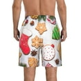 thumbnail image 3 of Naloa Christmas Gingerbread Cookies Men's Beach Shorts, Surfing shorts, Swim trunks, Quick Dry Swim Trunks for Surfing Beach Fun - 3X-Large, 3 of 9