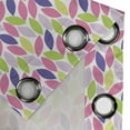 thumbnail image 4 of Ambesonne Natural Grommet Curtain, Botanic Leaf Pattern, 50" x 120", Pink Purple Lime Green, 4 of 6