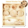 thumbnail image 4 of Cubo de basura sensorial de madera Yowlieu para niños pequeños y preescolares, 4 of 5