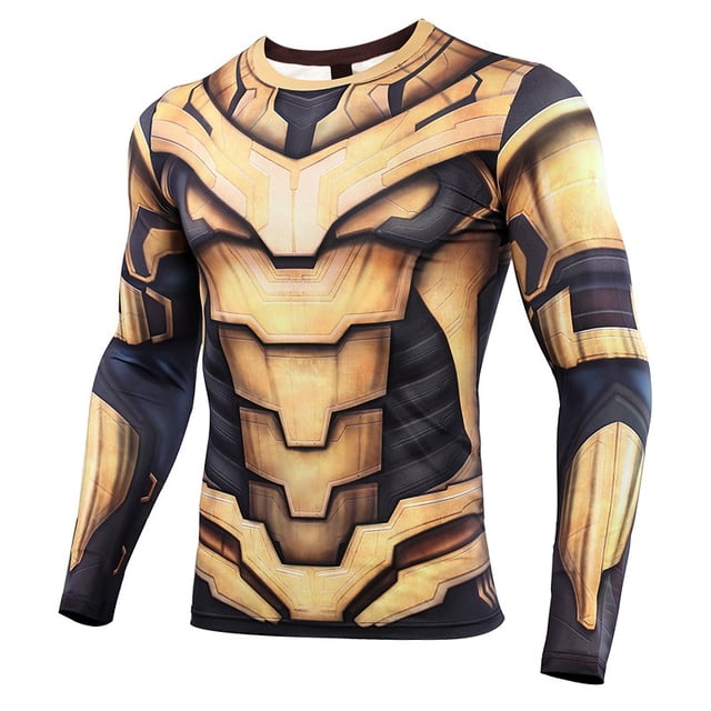 Superhero Spiderman Captain America Camiseta Hombre Moda Casual Compresión Cosplay Disfraz Deportes Fitness Camisapangjing