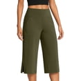 thumbnail image 2 of Dressy Capri Pants for Women Stretch High Waisted Crop Work Pants Summer Casual Capris Slacks Yoga Trousers Dress Pant Army Green XL, 2 of 7