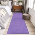 thumbnail image 5 of Lavender Burlap Texture Large Area Rugs for Bedroom Living Room, Soft Non Slip Carpet Bedside Rug, Farmhouse Vintage Lavender Rectangular Floor Cover Kitchen Accent Rug 2'x6' for Dining Room/Office, 5 of 9