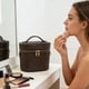 thumbnail image 5 of Estuche de viaje para cosméticos, organizador de maquillaje para mujer con divisor extraíble, estuche de maquillaje impermeable, neceser para vacaciones de tocador., 5 of 7