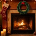 thumbnail image 4 of Frosted Tinsel Christmas Wreath with Snowy Tips for Window Door Decor, 4 of 6