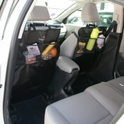 Teknon 2pk Waterproof Car Seat Protector Covers, Backseat Organizer Kick Mats with Storage Pockets