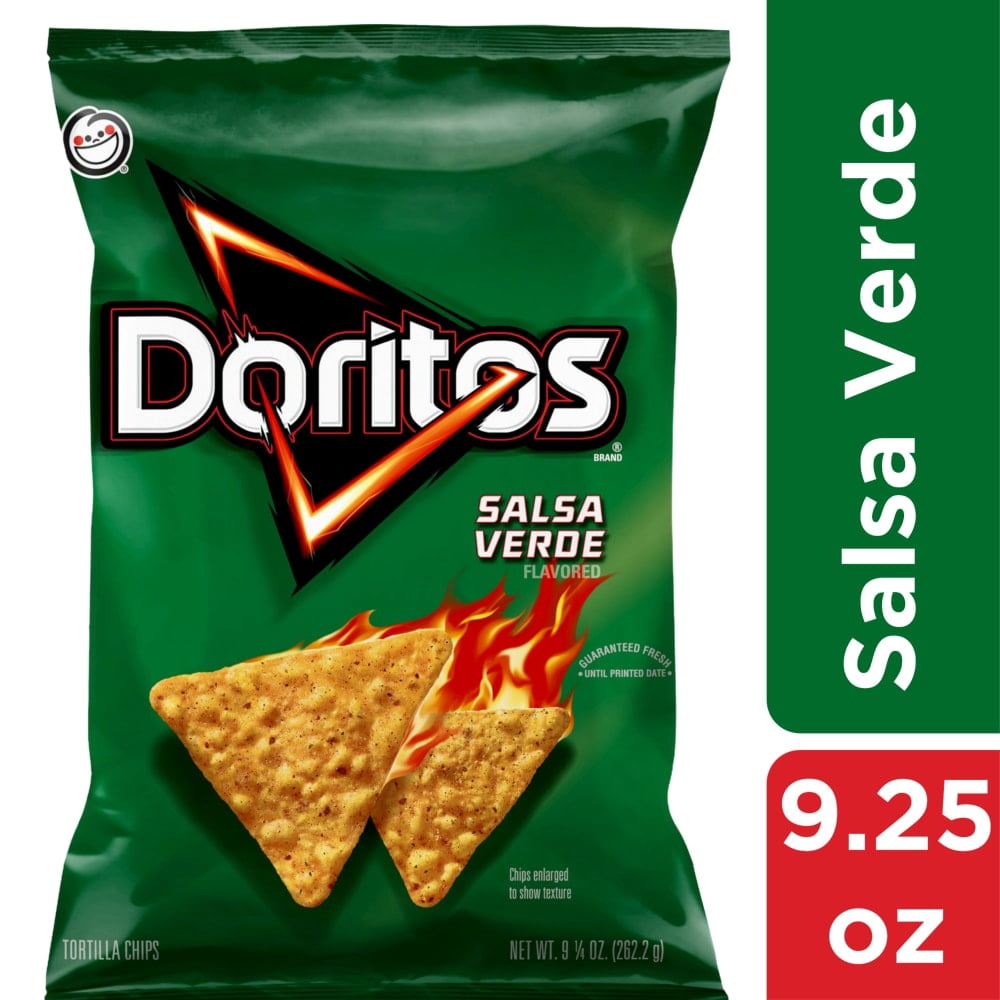 Doritos Salsa Verde Flavored Tortilla Chips 9.25 oz - 5 Pack