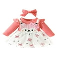 thumbnail image 1 of Robe d'Automne pour Bébé Fille Fox, Robe à Manches Longues avec Nœud, Robe Princesse Décontractée en Tulle à Mailles Superposées avec Bandeau, 1 of 7
