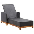 thumbnail image 6 of vidaXL Sun Lounger Poly Rattan and Solid Acacia Wood Black, 6 of 8