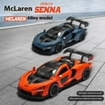 thumbnail image 3 of 1:32 McLaren Senna Alloy Sports Car Diecast Metal Model Simulation Sound Light Pull Back Racing Toy Children Birthday Toy Gift purple box, 3 of 6