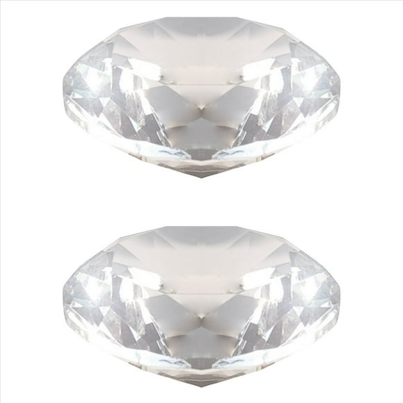 2X Pisapapeles de Diamante de Cristal de 80 mm, Fabricante de Arcoíris , Prisma de Cristal, Diamantes, Adornos de Escritorio para Sala de Bodas A