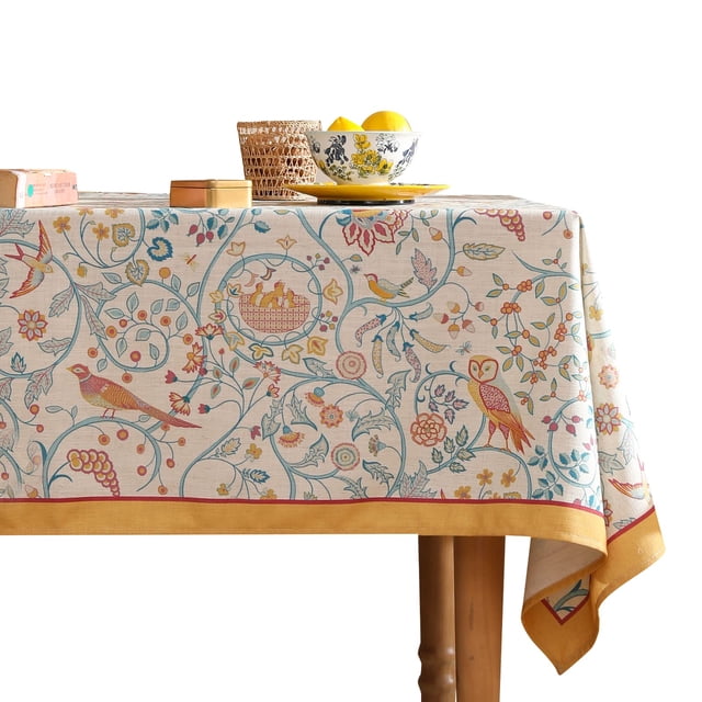 Mantel patdrea Magnolia 160x260 cm Amarillo Floral Bird