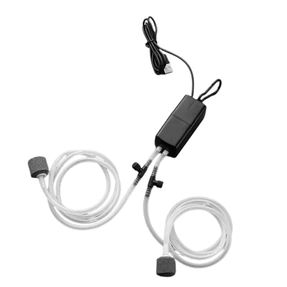 Bomba de oxígeno para Pecera ANGGREK Mini bomba de Aire USB Aireador Ultrasilencioso para acuario