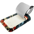 thumbnail image 2 of Square 2Pack PU Leather Woodpecker Cruise Luggage Tag with Privacy Cover and Name ID Tag for Travel Handbags Backpacks Luggage Tags, 2 of 6