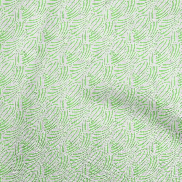 oneOone Cotton Flex Green Fabric Abstract Sewing Material Print Fabric By The Yard 40 Inch Wide