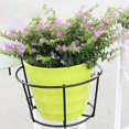 thumbnail image 3 of 4pcs Hanging Railing Planters Pot Holders Plant Iron Racks Small, 3 of 5