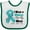 White and Green, variant on Inktastic Mom Ovarian Cancer Ribbon Boys or Girls Baby Bib