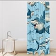 thumbnail image 2 of Shark Waterproof Printed Bathroom Curtain Set with Hooks for Bathroom Decoration, 2 of 5