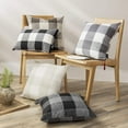 thumbnail image 3 of 2pcs Buffalo Check Throw Pillow Covers Farmhouse Outdoor Plaid Square Pillow Cushion Case Polyester Linen for Christmas Thanksgiving Decor Car Bed Sofa, 3 of 7