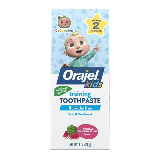 Pasta de dientes Orajel Kids CocoMelon Training sin flúor 45 ml