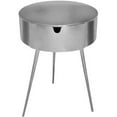 thumbnail image 3 of Pemberly Row Table de Nuit Contemporaine en Métal Argenté avec 1 Tiroir de Rangement, 3 of 5