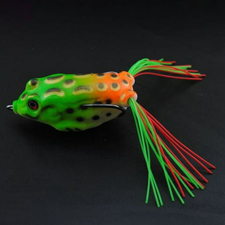 SPRING PARK 5Pcs/Set 6cm Frog Lure Ray Frog Topwater Fishing Crankbait Lures/Artificial Soft Bait Soft Tube Bait Especially for Bass Snakehead Freshwater Soft Bai Musky Tackle Box Spitted weedless