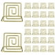 thumbnail image 1 of 26 soportes cuadrados para tarjetas de mesa, soportes para números de mesa, mini portatarjetas de mesa, soportes para cuadros para bodas (dorado), 1 of 5