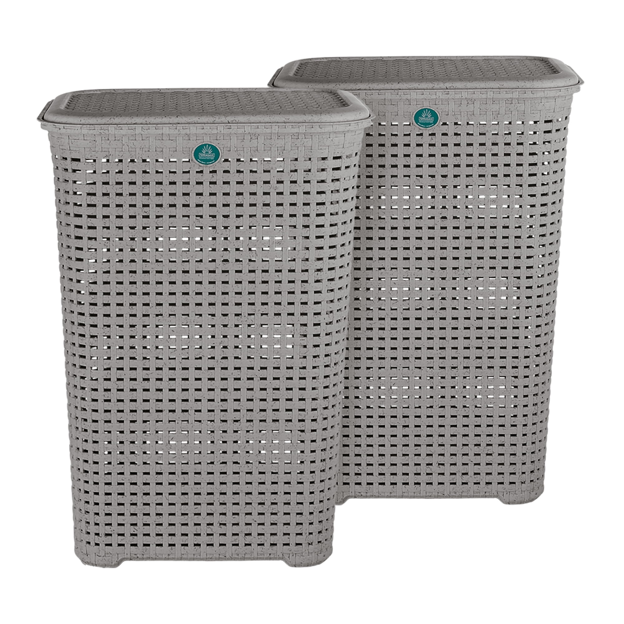 2 Cestos Para Ropa Sucia Rattan Terragave Biodegradable (Moon ...